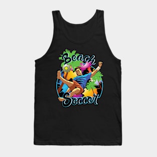 Beach Soccer player logve games Tank Top